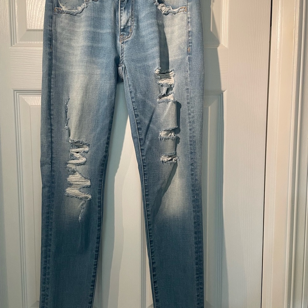 American Eagle Distressed Light Blue Jeans Size 4